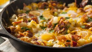 Breakfast egg skillets served at Wheaton Family Restaurant in Eau Claire, WI